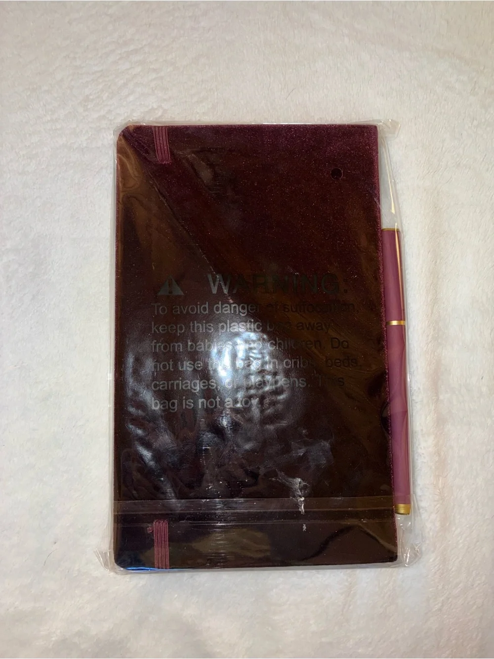 Velvet Burgundy Notebook With Matching Pen Office Notebook Velvet Journal Set